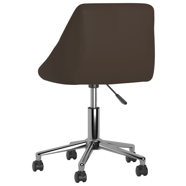 vidaXL Chaise pivotante de salle &agrave; manger Marron Similicuir