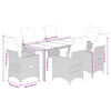 vidaXL Ensemble de bistro de jardin 7 pcs coussins gris poly rotin