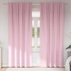 vidaXL Rideaux occultants avec anneaux 2 pcs Rose b&eacute;b&eacute; 245 x 140 cm