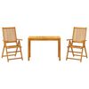 vidaXL Ensemble &agrave; manger de jardin 3 pcs Bois d'acacia solide