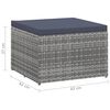 vidaXL Salon de jardin 4 pcs R&eacute;sine tress&eacute;e Gris et anthracite