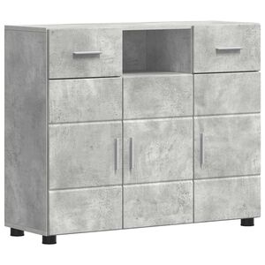 vidaXL Cabinet en Bois Gris b&eacute;ton Bois d'ing&eacute;nierie