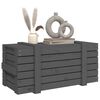 vidaXL Bo&icirc;te de rangement Gris 91x40,5x42 cm Bois massif de pin
