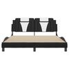 vidaXL Cadre de lit Viana avec LED sans matelas noir et blanc 160x200 cm