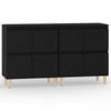 vidaXL Buffets 2 pcs noir 60x35x70 cm bois d'ing&eacute;nierie