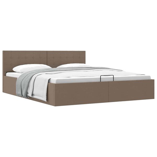 vidaXL Cadre de lit &agrave; rangement hydraulique sans matelas 180x200 cm