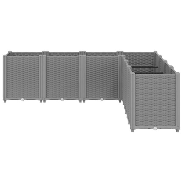 vidaXL Jardini&egrave;re gris clair 160x160x53 cm polypropyl&egrave;ne