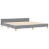 vidaXL Cadre de lit avec t&ecirc;te de lit Gris clair 200 x 200 cm tissu