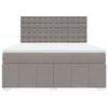 vidaXL Sommier &agrave; lattes de lit avec matelas Taupe 180x200 cm Tissu