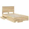 vidaXL Cadre de lit Ch&ecirc;ne Sonoma 120 x 200 cm Bois d'ing&eacute;nierie