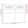 vidaXL T&ecirc;te de lit de remplacement m&eacute;tal blanc 120 cm