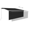 vidaXL Auvent manuel r&eacute;tractable avec store 3x2,5 m Anthracite
