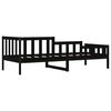 vidaXL Lit de jour sans matelas noir 90x190 cm bois de pin massif
