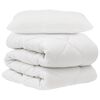 vidaXL Ensemble de Duvet avec oreiller 2 pc Blanc Microfibre