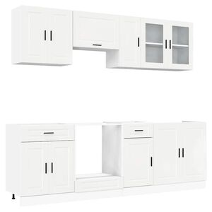 vidaXL Ensemble d'armoires de cuisine 8 pcs Kalmar blanc brillant
