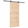 vidaXL Porte coulissante Naturel 100 x 208 cm Bois de pin massif