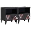 vidaXL Table de chevet 2 pc Marron 40 x 33 x 46 cm