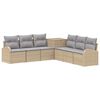 vidaXL Ensemble de Canap&eacute;s 7 pc Beige et Gris clair