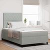 vidaXL Lit &agrave; ressorts avec matelas Gris clair 120 x 190 cm tissu