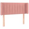 vidaXL T&ecirc;te de lit avec oreilles Rose 83x16x78/88 cm Velours
