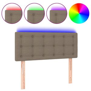 vidaXL T&ecirc;te de lit &agrave; LED Taupe 80x5x78/88 cm Tissu