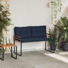 vidaXL Banc &agrave; couches en bois Uni Bleu marine 114 x 55 x 77 cm