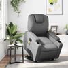 vidaXL Fauteuil inclinable de massage électrique gris similicuir