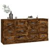 vidaXL Buffets 2 pcs ch&ecirc;ne fum&eacute; bois d'ing&eacute;nierie