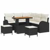 vidaXL Ensemble de canap&eacute; de jardin 8 pc Noir polyrotin
