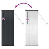 vidaXL Store de Fen&ecirc;tre avec des rideaux Noir Aluminium