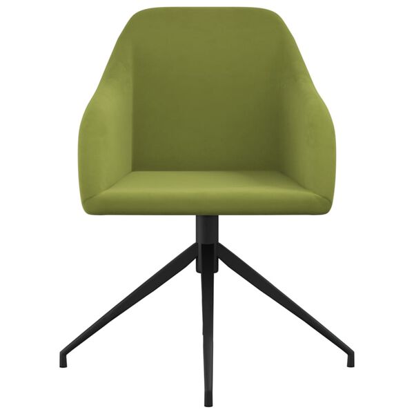 vidaXL Chaises &agrave; manger lot de 6 vert clair velours