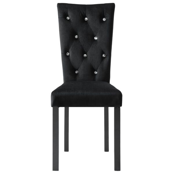 vidaXL Chaises &agrave; manger lot de 2 Noir Velours