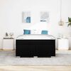 vidaXL Cadre de lit avec matelas Noir 140 x 200 cm tissu
