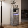 vidaXL Buffet avec LED gris b&eacute;ton 38x34x100 cm bois d'ing&eacute;nierie