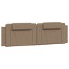 vidaXL Coussin de t&ecirc;te de lit Viana cappuccino 180 cm similicuir
