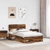 vidaXL Cadre de lit Bois ancien 120 x 190 cm Bois d'ing&eacute;nierie