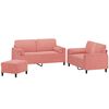 vidaXL Ensemble de canap&eacute;s 3 pcs coussins d&eacute;coratifs et coussins Rose