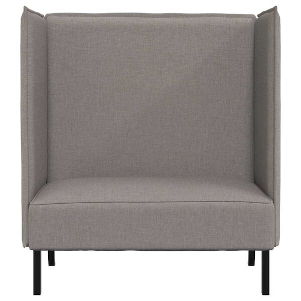 vidaXL Canapé à Haut Dossier Taupe 109 x 56 x 121 cm tissu