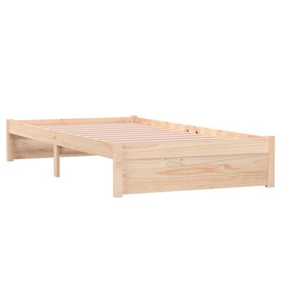 vidaXL Cadre de lit sans matelas blanc bois massif 100x200 cm