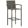 vidaXL Ensemble de bar de jardin 3 pcs Gris