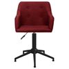 vidaXL Chaises pivotantes &agrave; manger lot de 4 rouge bordeaux tissu