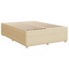 vidaXL Sommier &agrave; lattes de lit avec matelas Cr&egrave;me 140x200 cm Tissu