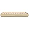 vidaXL Cadre de lit avec LED sans matelas ch&ecirc;ne sonoma 120x200 cm