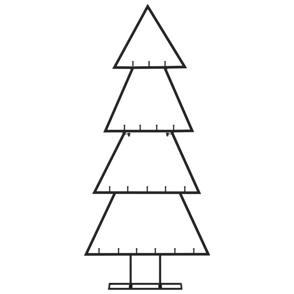 vidaXL Arbre de Noël en métal pour décoration noir 90 cm