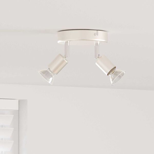 vidaXL Spot de plafond Nickel brossé 12 x 8 cm Acier