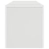 vidaXL Meuble TV avec lumi&egrave;res LED Blanc 140x36,5x40 cm