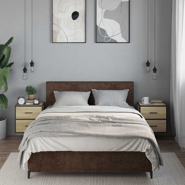 vidaXL Tables de chevet murales 2 pcs ch&ecirc;ne sonoma 40x31x39,5 cm