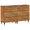 vidaXL Armoires lat&eacute;rales 2 pcs 60x33x75 cm bois massif de manguier