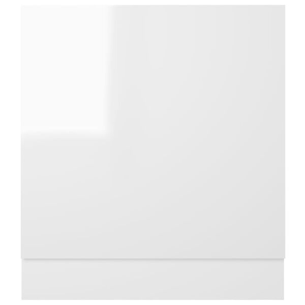 vidaXL Panneau de lave-vaisselle "Lyon" Blanc brillant 59,5x3x67 cm