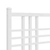 vidaXL Cadre de lit m&eacute;tal sans matelas avec pied de lit blanc 90x200cm